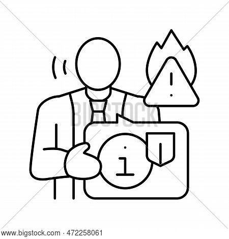 Management Misconduct Organizational Crisis Line Icon Vector. Management Misconduct Organizational C