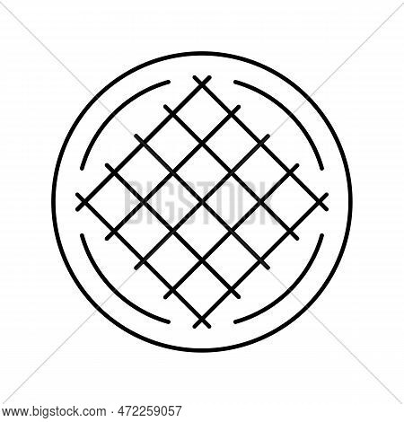 Woven Fabric Textile Line Icon Vector. Woven Fabric Textile Sign. Isolated Contour Symbol Black Illu