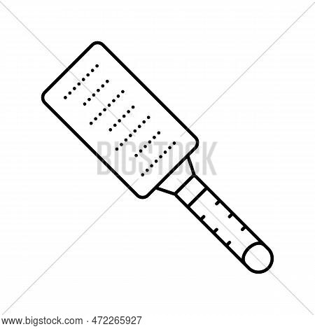 Stainless Steel Microplane Kitchen Cookware Line Icon Vector. Stainless Steel Microplane Kitchen Coo
