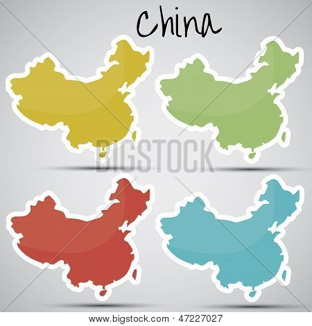 中国の形のステッカー