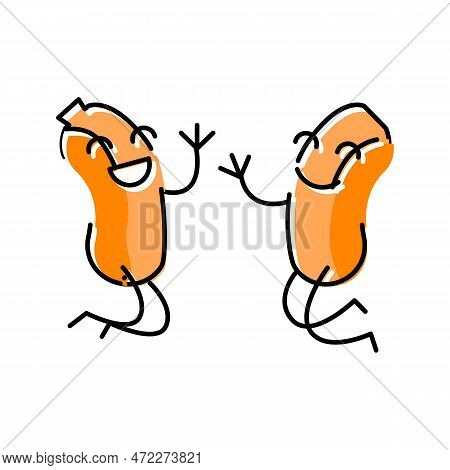 Weenie Meat Character Color Icon Vector. Weenie Meat Character Sign. Isolated Symbol Illustration