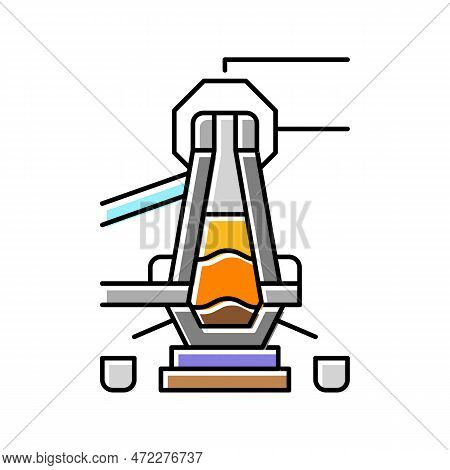 Blast Furnace Steel Production Color Icon Vector. Blast Furnace Steel Production Sign. Isolated Symb