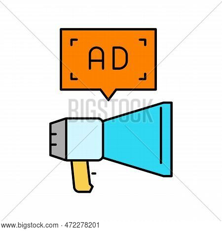 Public Service Advertising Color Icon Vector. Public Service Advertising Sign. Isolated Symbol Illus
