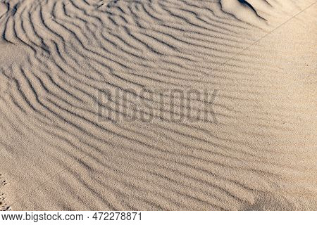 Strand, Sand, Wellen, Beige, Muster, Wind, Meer