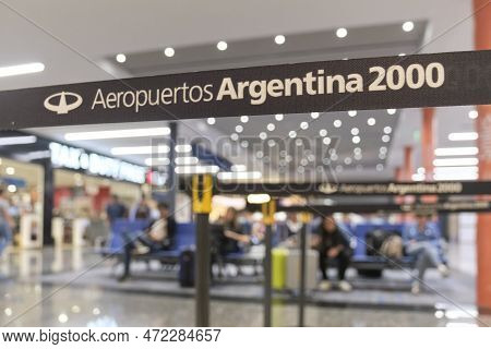 Buenos Aires, Argentina, November 18, 2022: Waiting Room In The Boarding Area Of The Jorge Newbery I