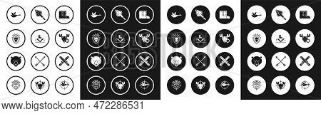 Set Hunter Boots, Trap Hunting, Deer Head With Antlers On Shield, Flying Duck, Moose Crosshairs, Hip