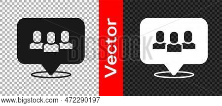 Black Project Team Base Icon Isolated On Transparent Background. Business Analysis And Planning, Con