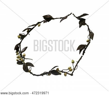 Wreath Of Bronze Wire And Foil, And Ixory Balls Representing Myrtle Leaves And Fruit. Kommos-sanctua