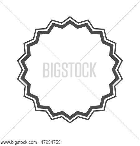 Frame From Polyline With Blank Space Inside. Framing Graphic Design Template. Symbol Isolated On Whi