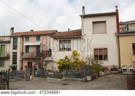 Gualdo Tadino, Italy - March 8, 2023: View Of The Center Of Gualdo Tadino Medieval Town In Umbria, I