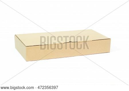 Cardboard Box Isolated On White Background. Clipping Path Included.