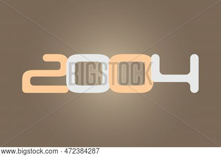 Year 2004 Numeric Typography Text Vector Design On Gradient Color Background. 2004 Historical Calend