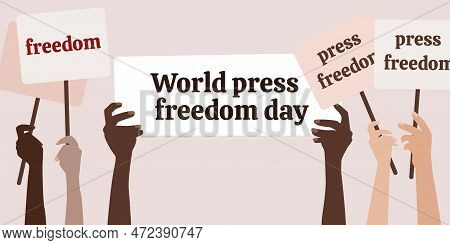 World Press Freedom Day Concept Vector Illustration. World Press Freedom Day Or World Press Day To R