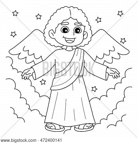 A Cute And Funny Coloring Page Of Archangel. Provides Hours Of Coloring Fun For Children. Color, Thi