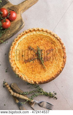 Classic Chess Pie Pairs A Traditional Butter Pie Crust With A Sweet, Custardy Filling In White Bakin