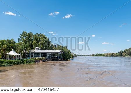 Upington, South Africa - Feb 24, 2023: The Belurana River Boutique Guesthouse On The Banks Of A Floo