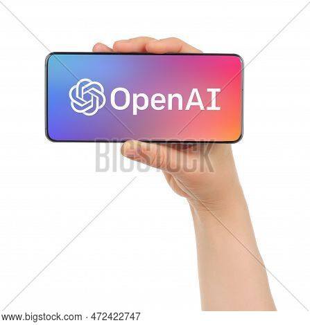Kiev, Ukraine - March 08, 2023: Openai Logo On Phone Screen In Hand. Openai Is A Non-profit Artifici