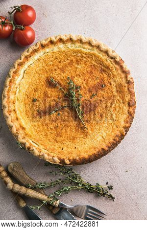 Classic Chess Pie Pairs A Traditional Butter Pie Crust With A Sweet, Custardy Filling In White Bakin