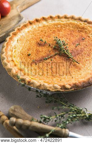 Classic Chess Pie Pairs A Traditional Butter Pie Crust With A Sweet, Custardy Filling In White Bakin
