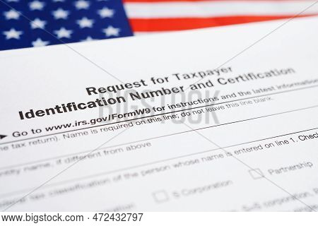 Tax Form 1040 U.s. Individual Income Tax Return, Business Finance Concept.