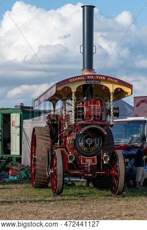 Tarrant Hinton.dorset.united Kingdom.august 25th 2022.a Restored 1898 Burrell Showmans Engine Called