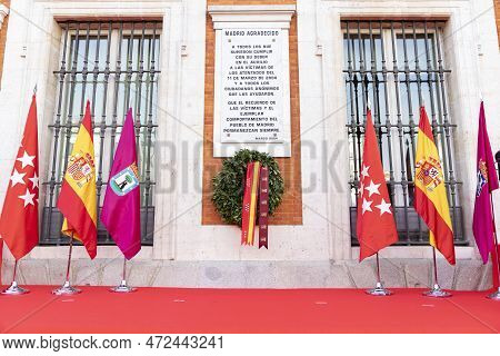 11 M. Attempt. 11-m Madrid Bombings. Commemorative Act Of The Community Of Madrid In The Puerta Del 