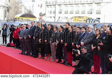 11 M. Attempt. 11-m Madrid Bombings. Commemorative Act Of The Community Of Madrid In The Puerta Del 