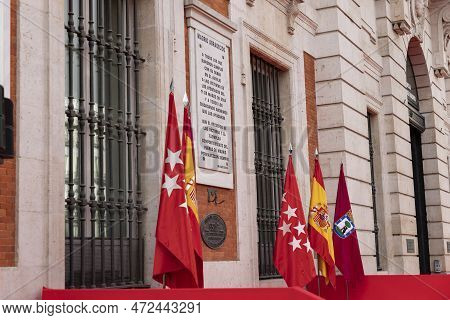 11 M. Attempt. 11-m Madrid Bombings. Commemorative Act Of The Community Of Madrid In The Puerta Del 