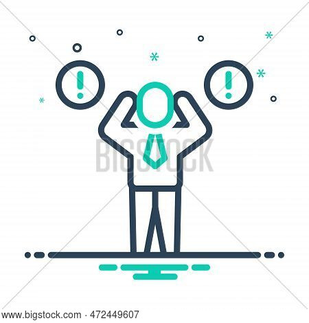 Mix Icon For Problem Issue Trouble Dilemma Obstacles Predicaments Worriment Exclamation