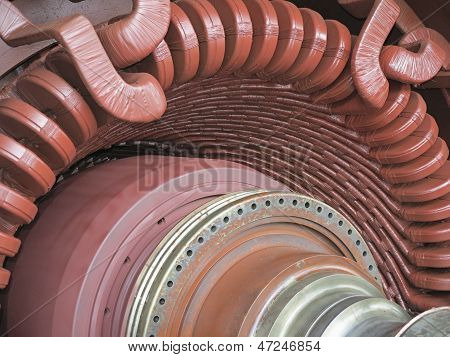 Electric Power Generator And Steam Turbine During Repair