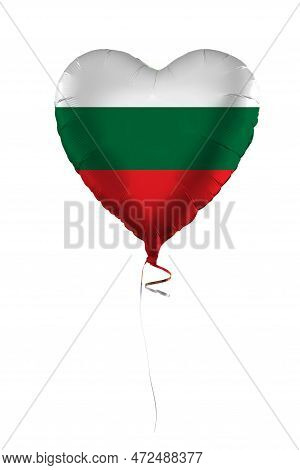 Bulgary Concept. Balloon With Bulgarian Flag Isolated On White Background. Education, Charity, Emigr