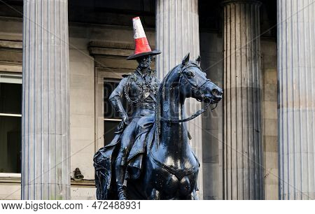 The Equestrian Statue Of Arthur Wellesley, 1st Duke Of Wellington In Glasgow