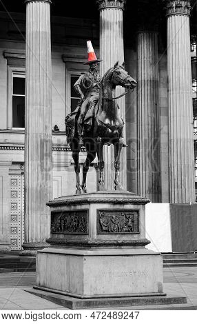The Equestrian Statue Of Arthur Wellesley, 1st Duke Of Wellington In Glasgow