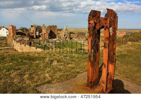 The rust on the old steel