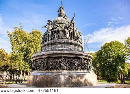 Veliky Novgorod, Russia - August 23, 2019: Monument 