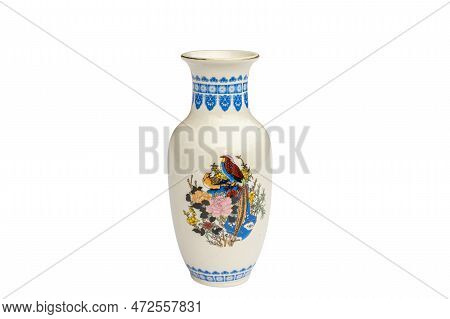 Decorative Ceramic Vase Home Decor Isolated On White Background