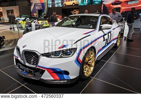 Bmw 3.0 Csl Sports Car At The Brussels Autosalon European Motor Show. Brussels, Belgium - January 13