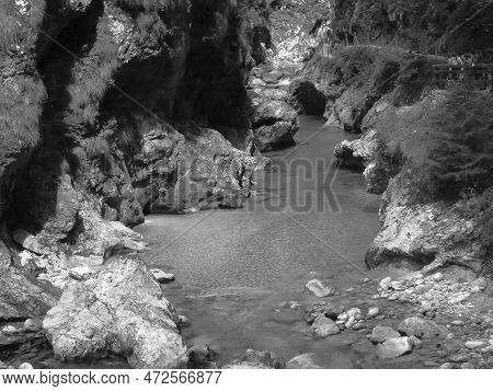 View To Famous Tolmin Canyon In Slowenia