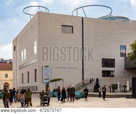 Vienna, Austria - October 2021: Leopold Museum In Museum Quarter