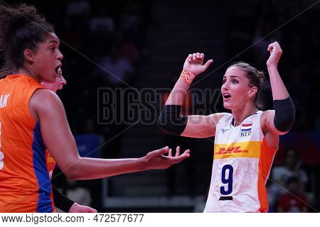 Ankara, Turkiye - June 05, 2022: Schoot Myrthe In Serbia Vs Netherlands Vnl Pool Match In Ankara Are