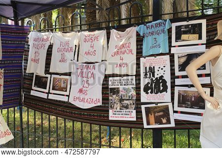 Buenos Aires, Argentina; March 8, 2023: Memorial Of The Victims Of The Luis Viale Massacre, A Fire I