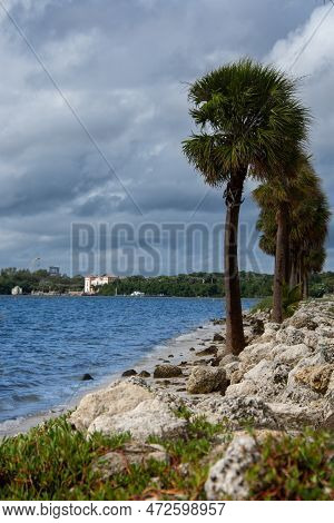 View Of Part Of Key Biscane Bay Near Miami Florida