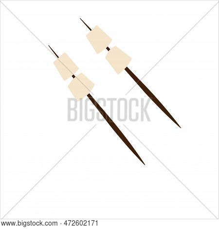 Marshmallow On A Sweker Icons On White Background