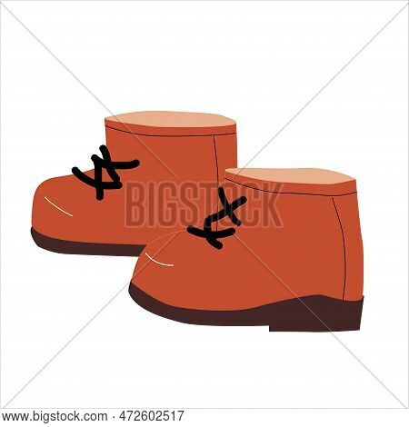 Hiking Boots For Travel On A White Background