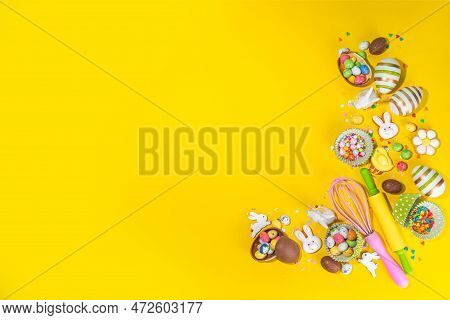 High-colored Easter Baking Background