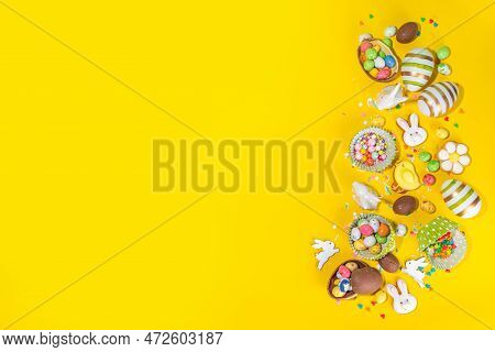 High-colored Easter Baking Background