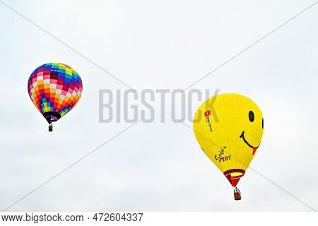 Igualada, Barcelona, July 07 De 2022. 26th European Balloons Festival. Concentration Of Hot Air Ball