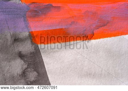 Hand Painted Colorful Brush Strokes Texture. Saturated Expressive Happy Painting. Cheerful Vibrant M