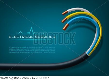 Electrical Power Cable. Power Supply And Communication Equipment, Electricity Generation, Engineerin