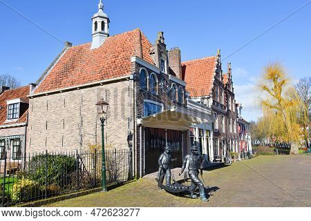 Edam, The Netherlands. February 2023. The Cheese Market In Edam, Holland.